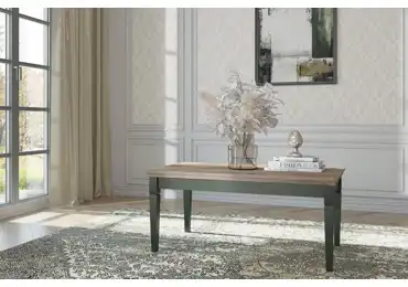 JEJUDO konferenční stolek, zelený/dub lefkas