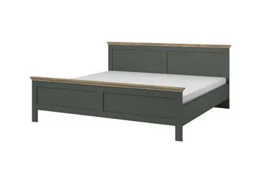 JEJUDO postel 140x200 cm, zelená/dub lefkas