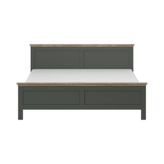 JEJUDO postel 140x200 cm, zelená/dub lefkas