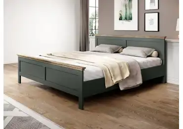 JEJUDO postel 180x200, zelená/dub lefkas