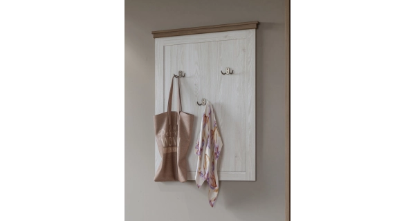 JEJUDO věšákový panel, abiskoash bílý/dub lefkas