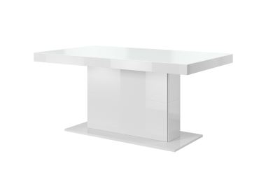 JEOLLA/CAPH rozkládací jídelní stůl, bílý lesk