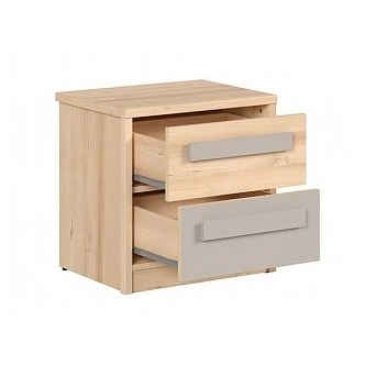 JERIMOTH noční stolek, buk iconic/šedá, 5 let záruka