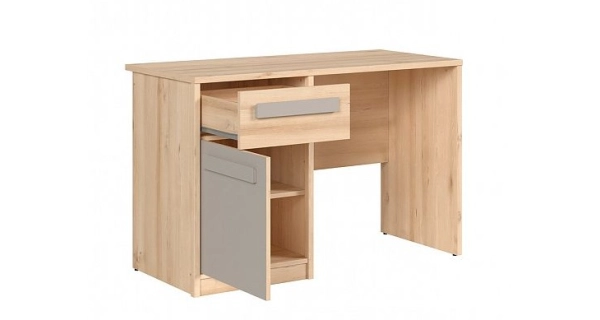 JERIMOTH psací stůl, buk iconic/šedá, 5 let záruka