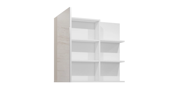 JERVEL koupelnová sestava, bílá-černá/bílý lesk