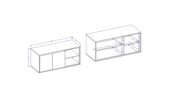 JERVEL koupelnová závěsná skříňka 2D pod umyvadlo s policemi, bílá-černá/bílý lesk