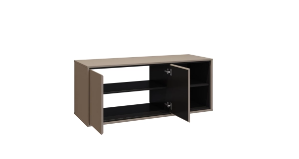 JERVEL koupelnová závěsná skříňka 2D pod umyvadlo s policemi, congo-černá/congo