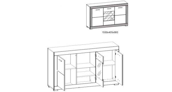 Jídelna JAMASOTA 2, bílý mat/grafit