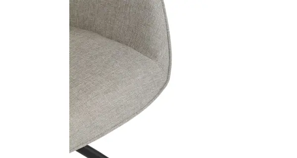 Jídelní a konferenční židle FENWELJOR, krémová látka, černý kov