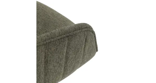 Jídelní a konferenční židle FENWELJOR, zelená látka, černý kov