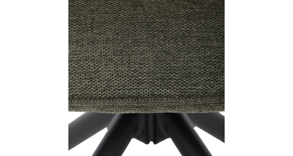 Jídelní a konferenční židle FENWELJOR, zelená látka, černý kov