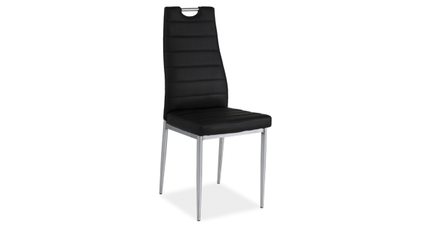 Jídelní čalouněná židle GOMILA, černá/chrom