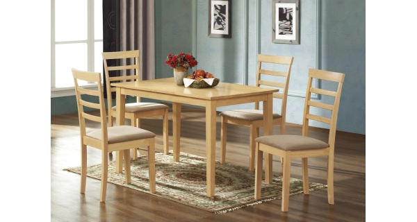 Jídelní čalouněná židle HEDA, buk/hnědá látka