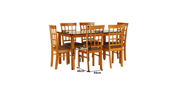 Jídelní komplet MOJSLAV 1+6, třešeň