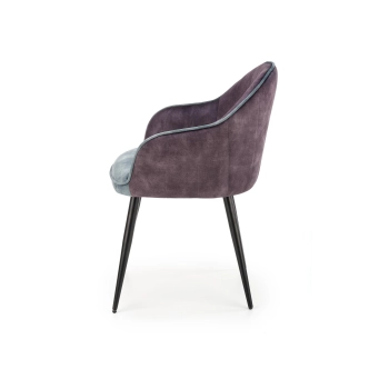 Jídelní křeslo ZERLINA, šedá/modrá/černá