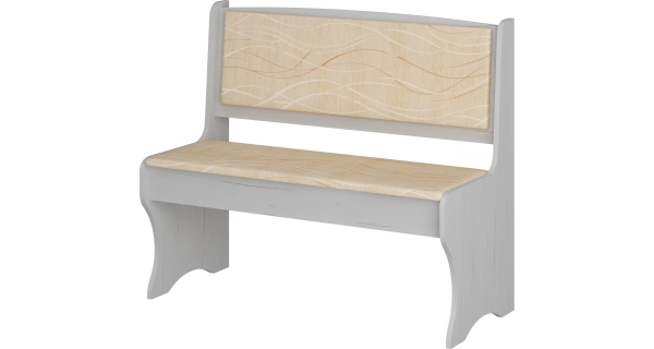 Jídelní lavice jednoduchá BUREWALA, craft bílý/látka Monaco, 5 let záruka