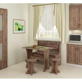 Jídelní lavice jednoduchá BUREWALA, craft tobaco/látka Safari