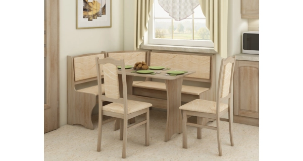 Jídelní lavice jednoduchá BUREWALA, dub sonoma/látka Monaco, 5 let záruka