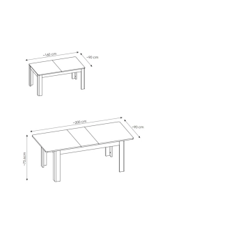 Jídelní rozkládací stůl BOGUTA, jackson hickory