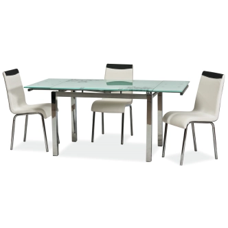 Jídelní rozkládací stůl SERPENTINO I, bílá 