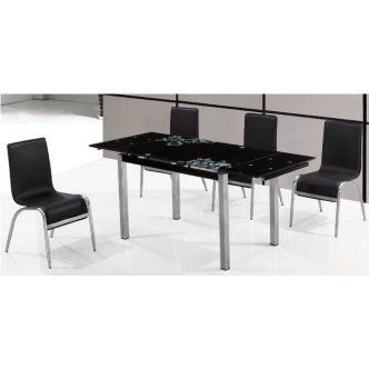 Jídelní rozkládací stůl SERPENTINO I, černá 