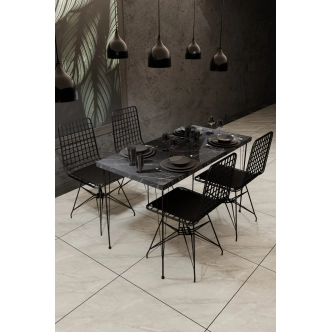 Jídelní set ALTAIR, černá DOPRODEJ