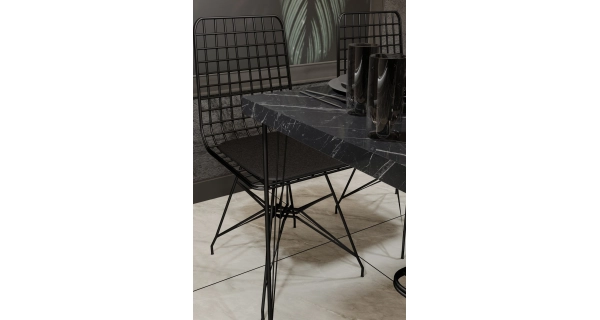 Jídelní set ALTAIR, černá DOPRODEJ