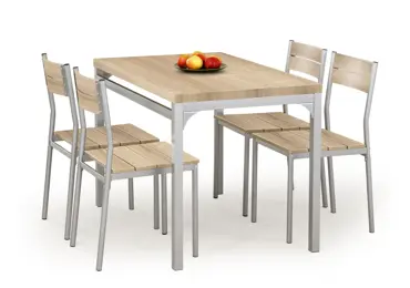 Jídelní set BENGUL, dub sonoma/kov