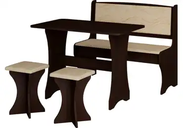 Jídelní set BUREWALA, dub sonoma tmavý/látka Monaco