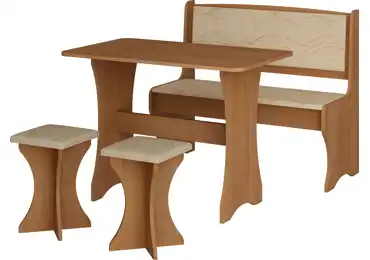 Jídelní set BUREWALA, olše/látka Monaco