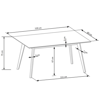 Jídelní set OKAPI, dub světlý/mokate