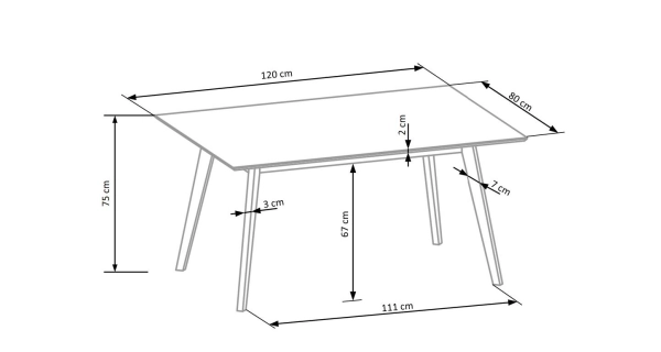 Jídelní set OKAPI, dub světlý/mokate