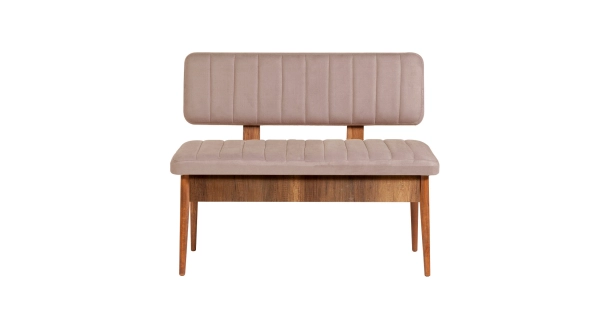 Jídelní set REMDAL typ 1, vlašský ořech/béžová