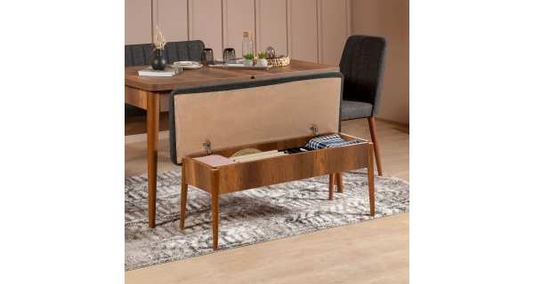 Jídelní set REMDAL typ 2, vlašský ořech/antracit