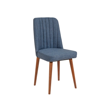 Jídelní set REMDAL typ 2, vlašský ořech/tmavě modrá