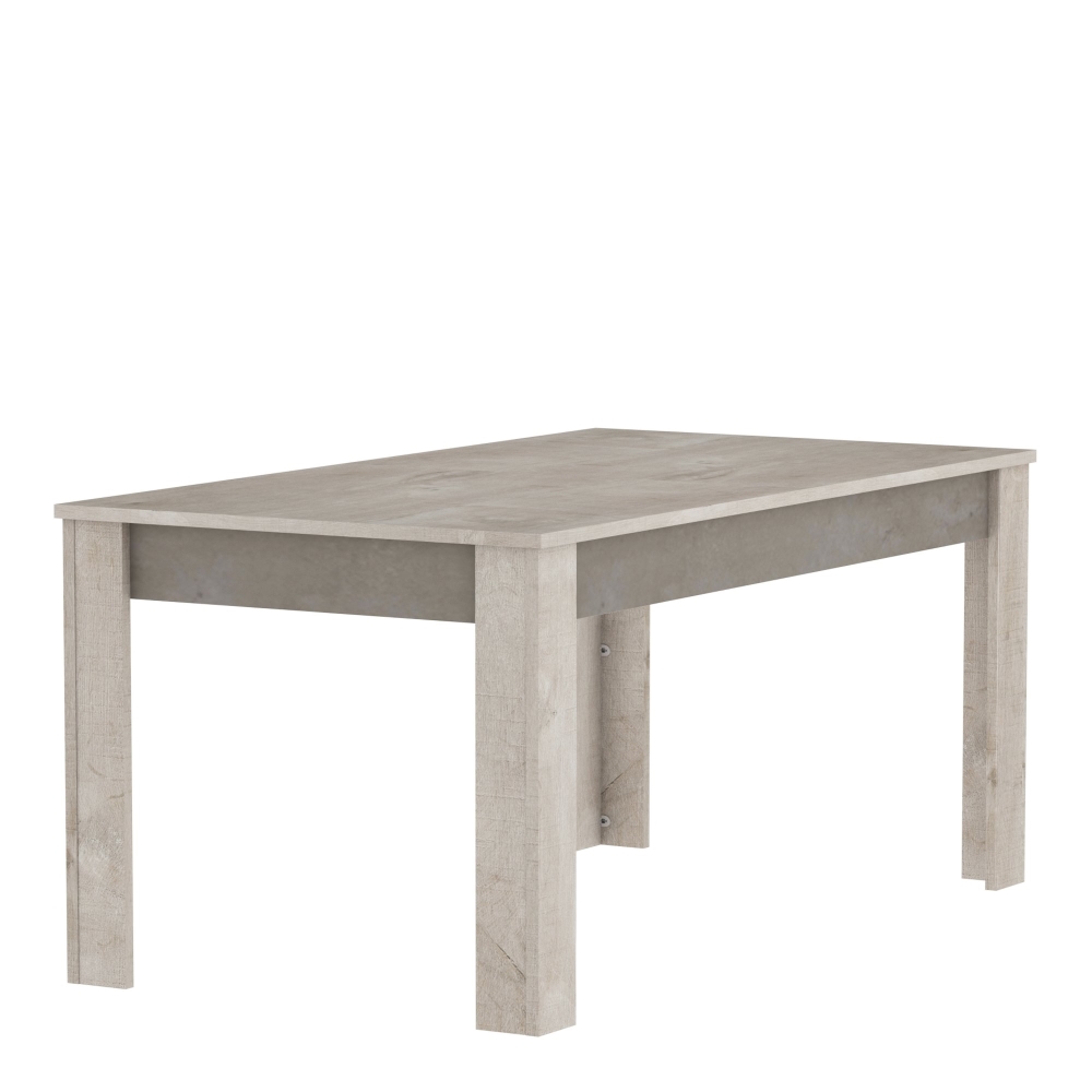 Levně Jídelní stůl DETLEFA, champagne dub/beton béžová