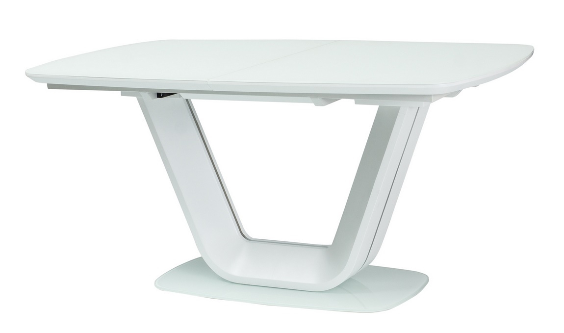 Rozkládací jídelní stůl IBANE 160x90 cm, bílý