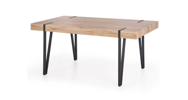 Jídelní stůl BASSARI, dub san remo/černá