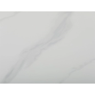 Jídelní stůl BELZANZAN 80x80 cm, bílý mramor, černý kov