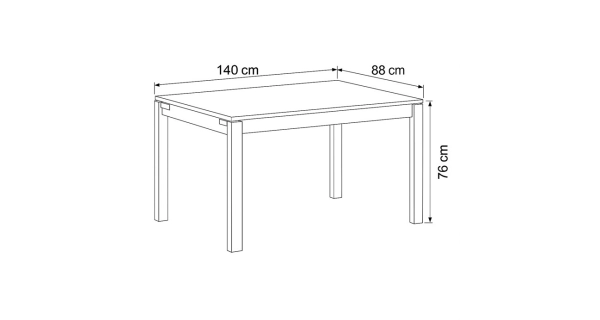 Jídelní stůl COALINGA, dub divoký/černá