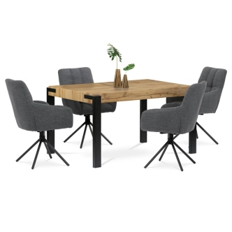 Jídelní stůl COALINGA, dub divoký/černá