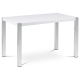 Jídelní stůl CORDERO 120x75 cm, vysoký bílý lesk/chrom