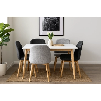 Jídelní stůl DAVAS 120x70 cm, bílá