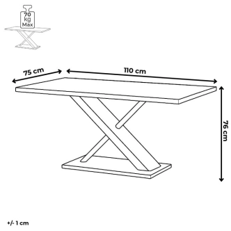 Jídelní stůl DENZIN, cappuccino