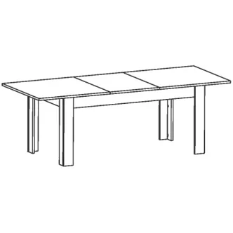 Jídelní stůl DETLEFA, champagne dub/beton béžová