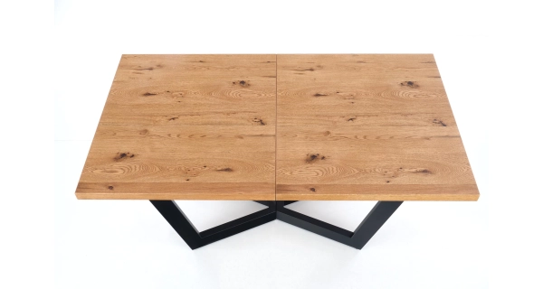 Jídelní stůl ESILDA, dub světlý/ černá