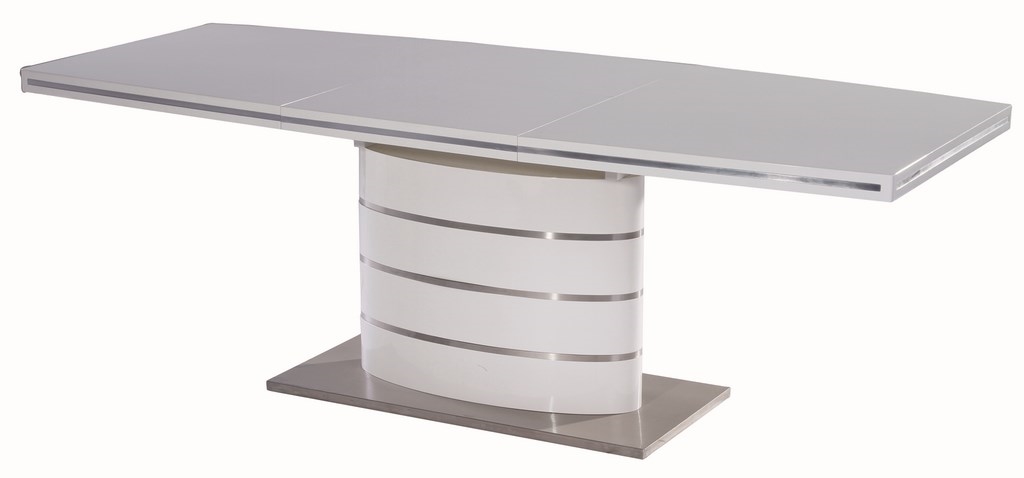 Rozkládací jídelní stůl STOMATIUM 100x180 cm, bílý