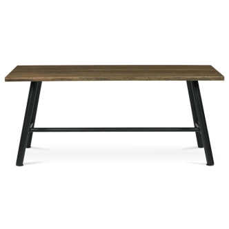 Jídelní stůl FENJORROS 180x90, ořech, černý kov