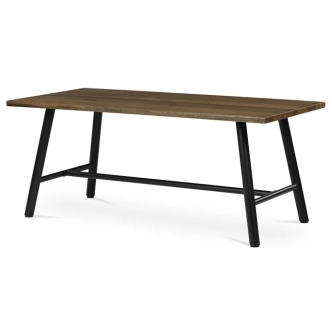 Jídelní stůl FENJORROS 180x90, ořech, černý kov