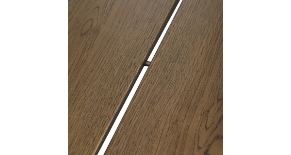 Jídelní stůl FENJORROS 220x90, ořech, černý kov